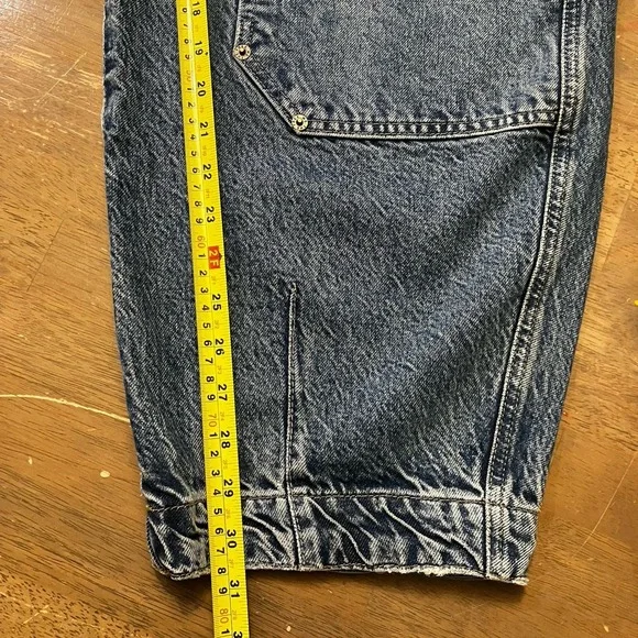 We The Free Jeans Womens 28 Light Wash Loren High Rise Carpenter Barrel Utility - Picture 8 of 9